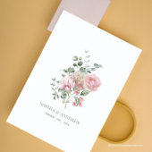 Romantische Tijdloze Pioenrozen Eucalyptus Bruilof Save The Date