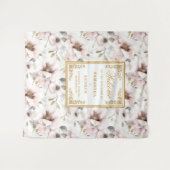 Romantische tijdloze stoffige roze bruiloft achter wandkleed (Voorkant (horizontaal))