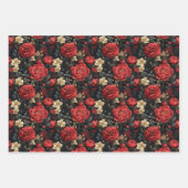 Romantische tinten van rode rozen inpakpapier vel (Voorkant)