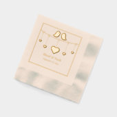 Romantische Tortelduifjes bruiloft Folie Servetten (Links)