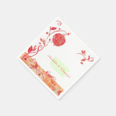 Romantische Tortelduifjes - Duwhuwelijk Servetten (Hoek)