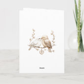 Romantische Tortelduifjes Heart Wedding Kaart (Achterkant)