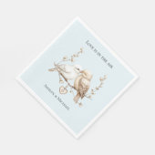 Romantische Tortelduifjes Heart Wedding Servet (Hoek)