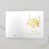 Romantische Tortelduifjes voor altijd Folie Wenskaart (Buiten Laag)