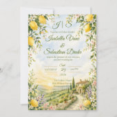 Romantische Toscaanse Bruiloft Kaart (Voorkant)