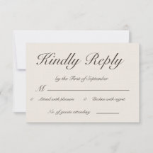 Romantische Toscaanse kalligrafie RSVP-kaart