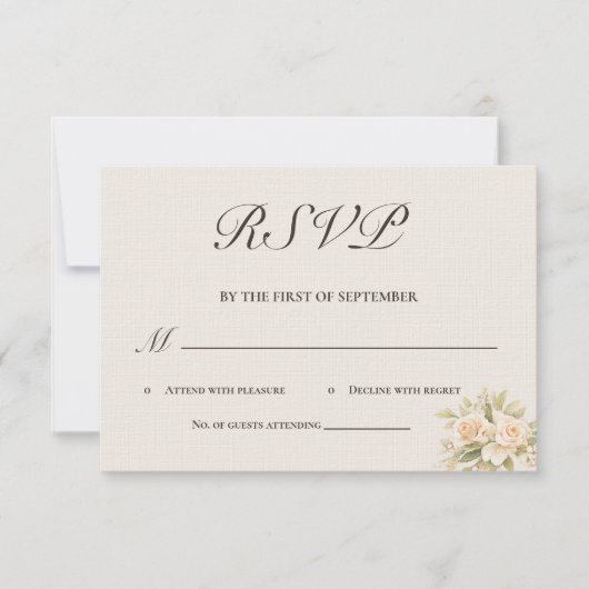 Romantische Toscaanse Villa Calligrafie RSVP Kaart (Voorkant)