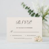 Romantische Toscaanse Villa Calligrafie RSVP Kaart (Staand voorkant)