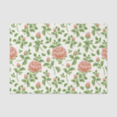 Romantische trendy roze rozen achtergrond tissuepapier (Voorkant)