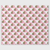 Romantische Triceratops zijn van mij Cadeaupapier (Vlak)