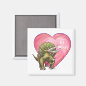 Romantische Triceratops zijn van mij Magneet (Voorkant / Achterkant)