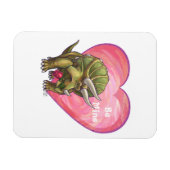 Romantische Triceratops zijn van mij Magneet (Horizontaal)