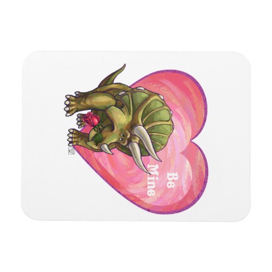 Romantische Triceratops zijn van mij Magneet (Horizontaal)