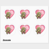 Romantische Triceratops zijn van mij Ronde Sticker (Vel)