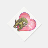 Romantische Triceratops zijn van mij Servetten (Hoek)