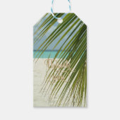 Romantische Tropische Beach Palm Leaves Cadeaulabel (Voorkant)