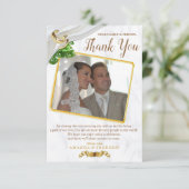 Romantische tropische bruiloft dank u kaart (Staand voorkant)