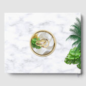 Romantische Tropische Bruiloft Gastenboek (Achterkant)