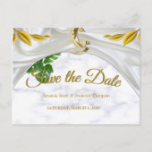 Romantische Tropische Bruiloft Save the Date Aankondigingskaart (Voorkant)