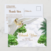 Romantische Tropische Dankkaart Briefkaart (Voorkant / Achterkant)