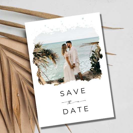 Romantische Tropische Foto Bestemming Strand Bruil Save The Date