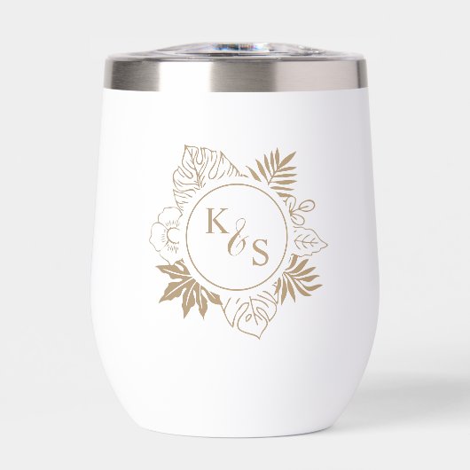 Romantische tropische groen bruiloft (Voorkant)