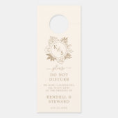 Romantische tropische groen bruiloft deurhanger (Achterkant)