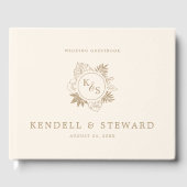 Romantische tropische groen bruiloft gastenboek (Voorkant)