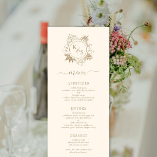 Romantische tropische groen bruiloft menu