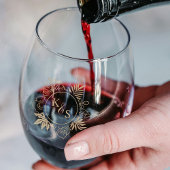 Romantische tropische groen bruiloft wijnglas zonder voet