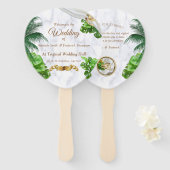 Romantische tropische hand fans handwaaier (Voorkant en achterkant)