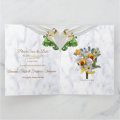 Romantische Tropische Save the Date Kaart (Binnen)