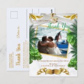 Romantische Tropische Trouw Dank Je Briefkaart (Voorkant / Achterkant)