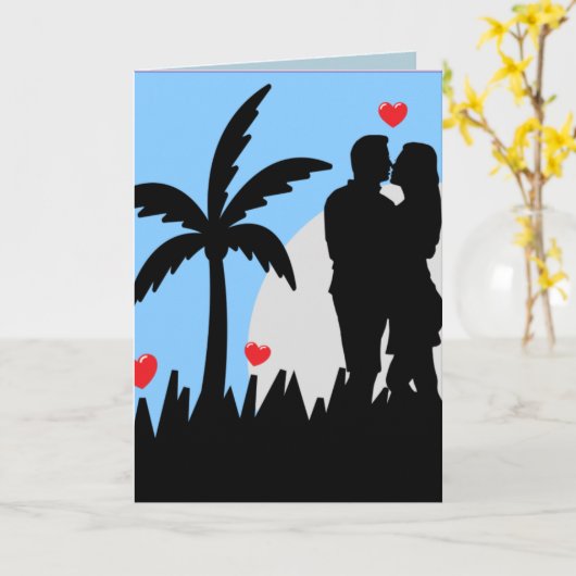 ROMANTISCHE TROPISCHE VERJAARDAGSCARD KAART (Gele Bloem)