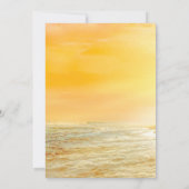 Romantische tropische zonsondergang strand bruilof kaart (Achterkant)