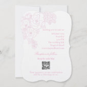 Romantische Trouw Peonies Delicate Blush Roze Kaart (Achterkant)