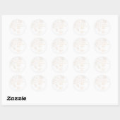 Romantische Trouw Pioenrozen Delicate Ivoor  Ronde Sticker (Vel)