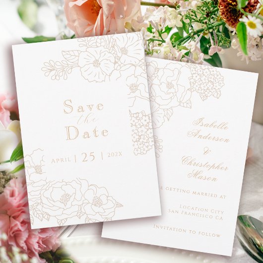 Romantische Trouw Pioenrozen Delicate Ivoor Wit Save The Date