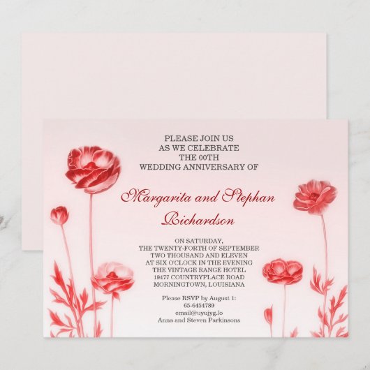 romantische trouwdag kaart (Voorkant / Achterkant)