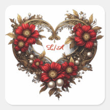 ✨ Romantische Trouwdag Met Rode Bloemhart ✨