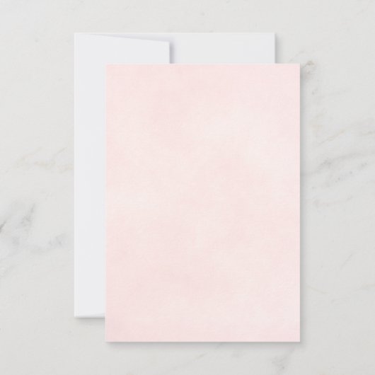 Romantische Trouwdag met Roze Roos en Weerspiegeli Save The Date (Achterkant)