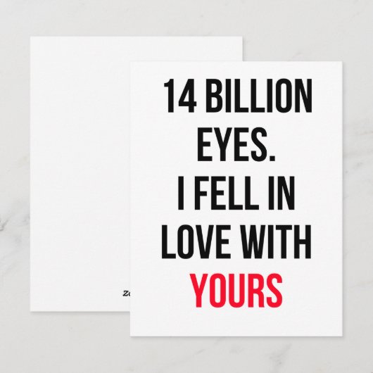 Romantische trouwdag wenst kaart (Voorkant / Achterkant)