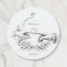 Romantische Trouwende Handen Minimalistisch Bedankjes Labels