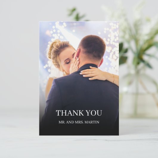 Romantische Trouwfoto Collage Bedankt (Staand voorkant)