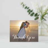 Romantische trouwfoto Dank u Briefkaart (Staand voorkant)
