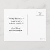 Romantische trouwfoto Dank u Briefkaart (Achterkant)