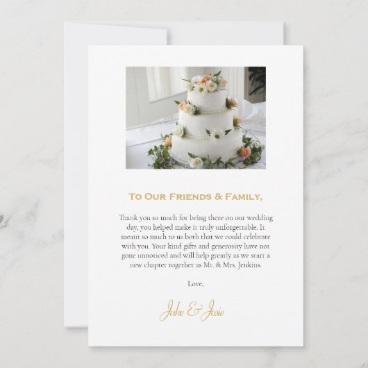 Romantische trouwfoto vervaagd effect bedankkaart (Achterkant)