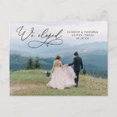 Romantische Trouwkaart Elopement Aankondigingskaart (Voorkant)