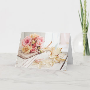 Romantische trouwkaart - op je grote dag kaart