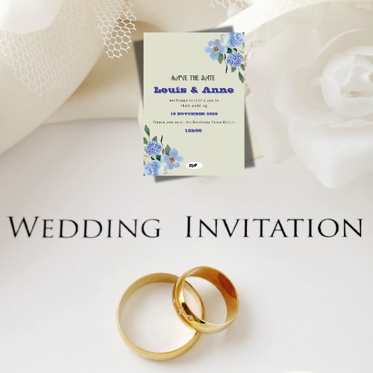 Romantische trouwkaart save the date